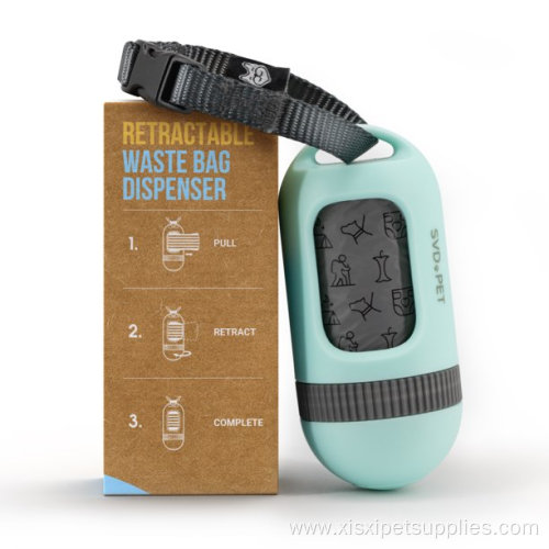 Retractable Waste Bag Dispenser, Dog Poop Bag Holder